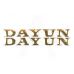 Наклейка   буквы   DAYUN   (19х4см, 2шт, золотые)   (#DYN)