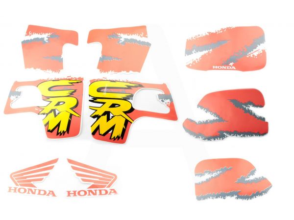 Наклейки (набор)   Honda CRM   (35х23см, красные)   (#2424)