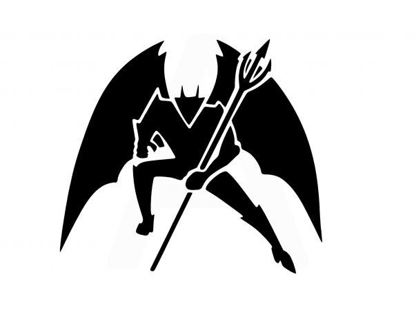 Наклейка   декор   DIABLO   (13х13см, черная)   (#5868)