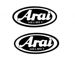 Наклейка   логотип   ARAI   (9x4,5см, черная)   (#1871)