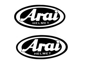 Наклейка   логотип   ARAI   (9x4,5см, черная)   (#1871)