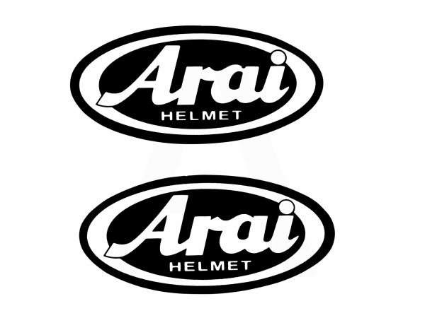 Наклейка   логотип   ARAI   (9x4,5см, черная)   (#1871)