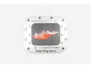 Наклейка на крышку бака   SEDAN-KING SPORTS   (13х13см, красная)   (#1625)