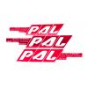 Наклейки (набор)   PAL   (45х23см, красные)   (#0101)