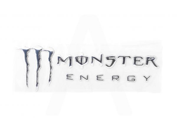 Наклейка   шильдик   MONSTER ENERGY   (19x7см, алюминий, хром)   (#4750)