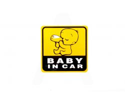 Наклейка   декор   BABY IN CAR   (11.5x11.5см)   (#3568)