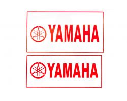 Наклейка   декор   YAMAHA   (21x9.7см, белая)   (#4299B)