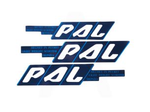 Наклейки (набор)   PAL   (45х23см, синие)   (#0101)