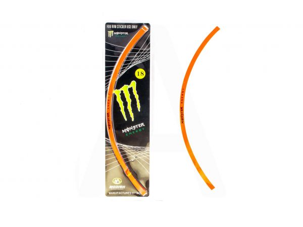 Наклейка   на колесо 18   MONSTER ENERGY   (оранжевая,светоотражающая)   GJCT