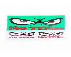 Наклейки (набор)   логотип   NO FEAR   (34х14см, зеленые)   (#0050)