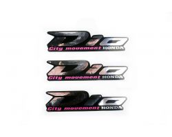 Наклейки (набор)   Honda DIO   (13х3см, 3шт, серебристые)   (#7307)
