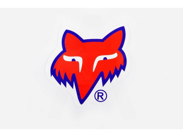 Наклейка   логотип   FOX   (14x14см, красный)   (#0368)