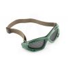 Очки мото   KOESTLER   (на резинке, зеленые, c перфорационным стеклом)