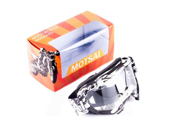 Очки кроссовые   MOTSAI   (mod:A5, с прозрачным стеклом)
