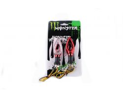 Повороты светодиодные (пара)   стреловидные   (красные, прозрачные)   MONSTER ENERGY