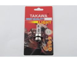 Лампа P15D-25-3 (3 уса)   12V 35W/35W   (белая)   (блистер)   TAKAWA   (mod:A)