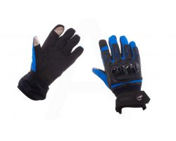 Перчатки   (сине-черные, size L) с накладкой на кисть