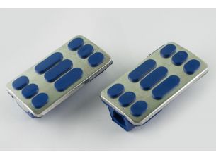 Резинки подножек водителя   Delta   (синие с хромированной вставкой mod:2)   XJB