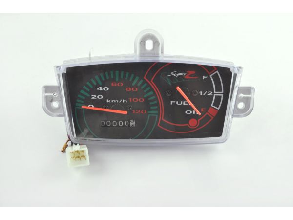 Панель приборов (в сборе)   Yamaha JOG Z NEXT ZONE   (120км/ч, черная)   (mod:MY-123)
