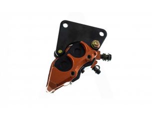 Суппорт тормозной (дисковый)   4T GY6 50/150   (передний двухпоршневой, тюнинг) (оранжевая)   KOMATCU   (mod.A)