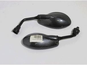 Зеркала мото овальные   (карбон, 10mm)   EVO