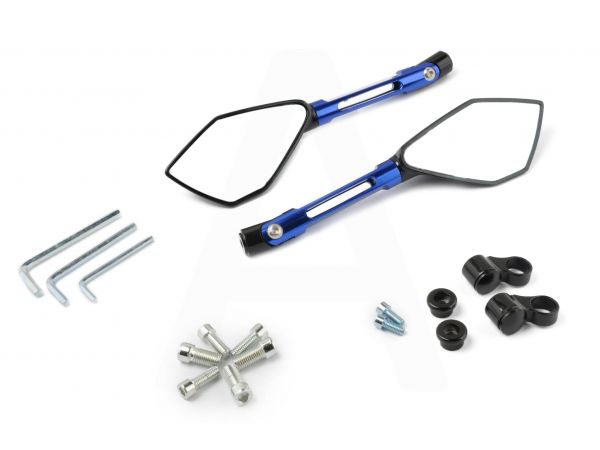 Зеркала    (синие, многоугольные, алюм., антиблик, переход., инструм.)   KOMATCU