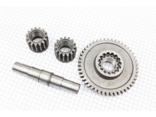 КПП - Вал дифференциала+шестерня Z=47+шестерня-2шт Z=15, к-кт 4шт