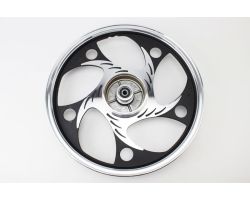 Диск задний литой 1,6-17" ALPHA/ACTIVE "волна", черный (ось 12мм)