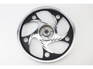 Диск задний литой 1,6-17" ALPHA/ACTIVE "волна", черный (ось 12мм)