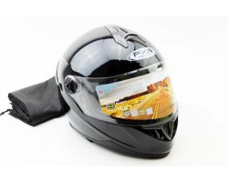 Шлем закрытый HF-122 L- ЧЕРНЫЙ глянец