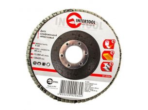 Диск шлифовальный лепестковый 125x22мм, зерно K60 INTERTOOL