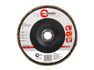 Диск шлифовальный лепестковый 180x22 мм, зерно K36 INTERTOOL