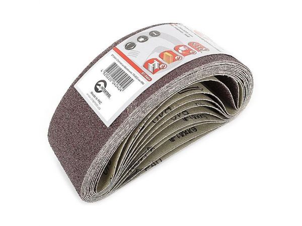 Лента шлифовальная 75x533 мм, зерно 40, уп. 10 шт. INTERTOOL