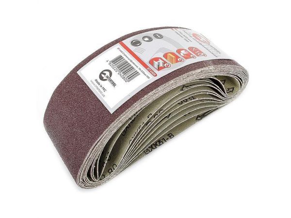 Лента шлифовальная 75x533 мм, зерно 80, уп. 10 шт. INTERTOOL