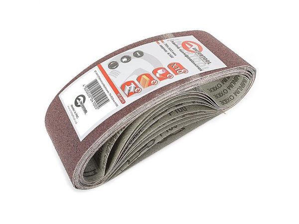 Лента шлифовальная 75x533 мм, зерно 100, уп. 10 шт. INTERTOOL
