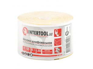 Шлифовальная шкурка на бумажной основе К100, 115мм*50м. INTERTOOL