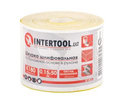 Шлифовальная шкурка на бумажной основе К180, 115мм*50м. INTERTOOL