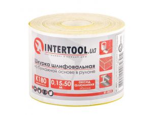 Шлифовальная шкурка на бумажной основе К180, 115мм*50м. INTERTOOL