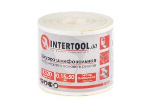Шлифовальная шкурка на бумажной основе К320, 115мм*50м. INTERTOOL