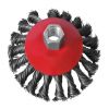 Щетка конусная 125 мм, для УШМ, М14 (пучки витой проволоки) INTERTOOL
