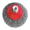 Щетка конусная 100 мм, для УШМ, М14 (витая проволока) INTERTOOL