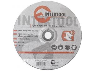 Диск зачистной по металлу 230x6x22,2 мм INTERTOOL