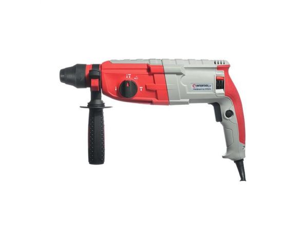 Перфоратор SDS plus 1000 Вт, 0-1300 об/мин, 0-5100 уд/мин, max 28 мм INTERTOOL