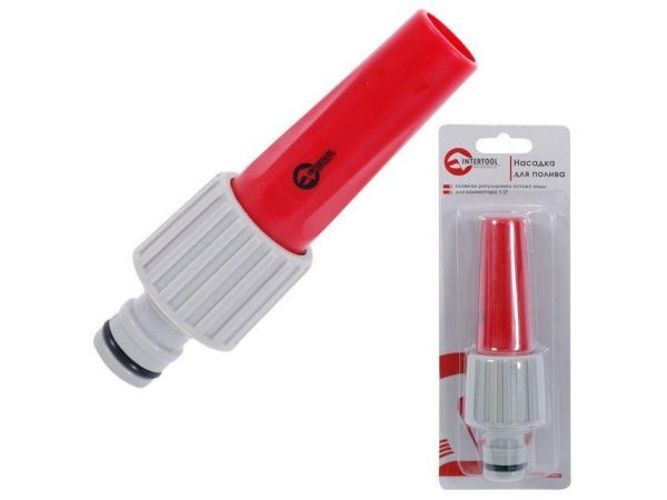 Насадка для полива с плавной регулировкой потока воды для коннектора 3/4 INTERTOOL