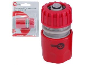 Коннектор 1/2 с аквастопом для шланга 1/2 INTERTOOL