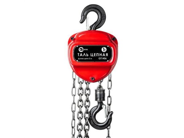 Таль цепная 1т, цепь 3м INTERTOOL
