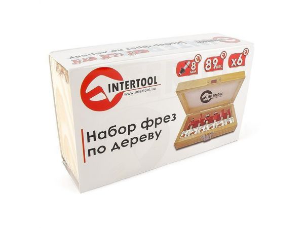 Набор фрез по дереву 6 ед. INTERTOOL