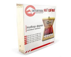 Набор фрез пазовых прямых, 5 шт. INTERTOOL