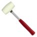 Киянка резиновая 680 г. 80 мм, белая резина, металлич. ручка INTERTOOL