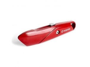 Нож с выдвижным трапециевидным лезвием, металлический корпус INTERTOOL